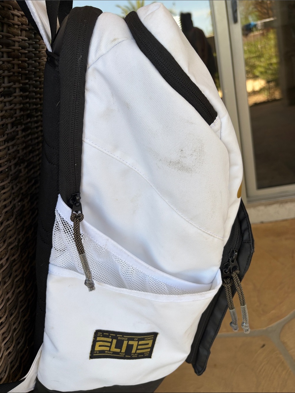 Nike Black, White and Gold Elite Backpack - Picture 3 of 10